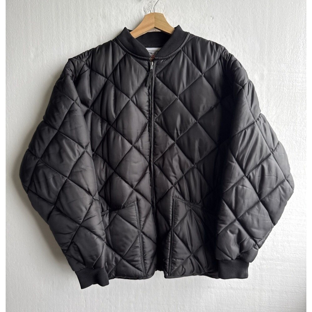RPK-2 America We Stand Men’s Full Zip Bomber Quilted Jacket Black Large Outdoor